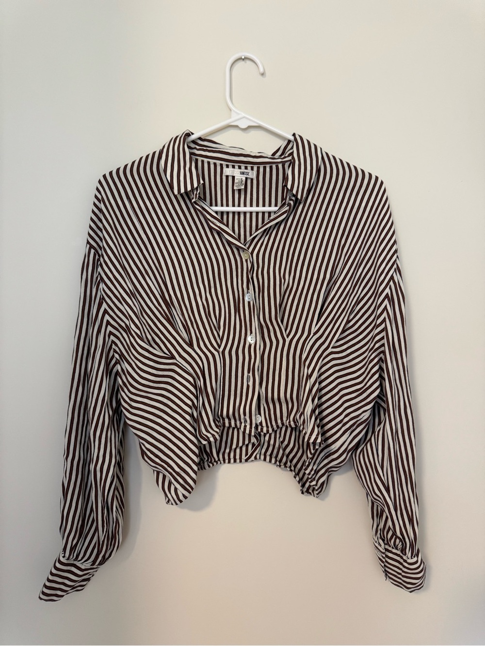 Amuse Society Kala Pinstriped Blouse M View 3